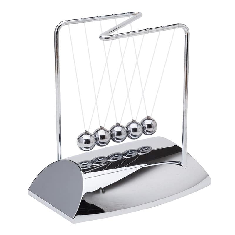 Pendule de Newton Acier Chromé - Objet Scientifique - Science Labs