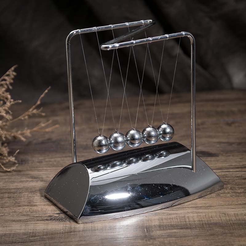 Pendule de Newton Acier Chromé - Objet Scientifique - Science Labs