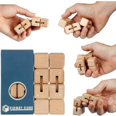 Cube Infini Bois - Objet Anti Stress - Science Labs