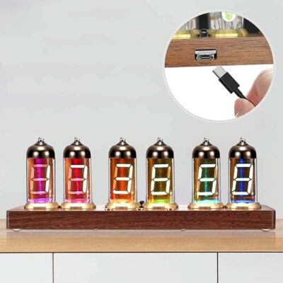 Horloge avec Ampoule Nixie - Objet Scientifique - Science Labs