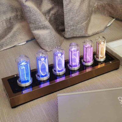 Horloge Nixie Acier - Objet Scientifique - Science Labs