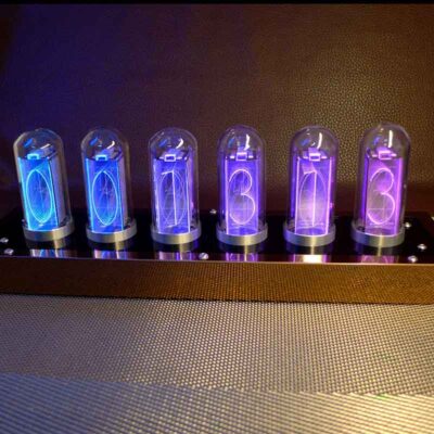 Horloge Nixie Acier - Objet Scientifique - Science Labs