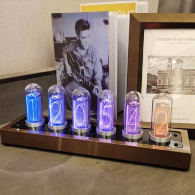 Horloge Nixie Acier - Objet Scientifique - Science Labs
