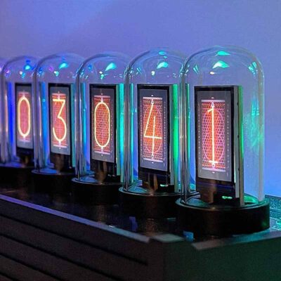 Horloge Numérique Murale Design Nixie - Objet Scientifique - Science Labs