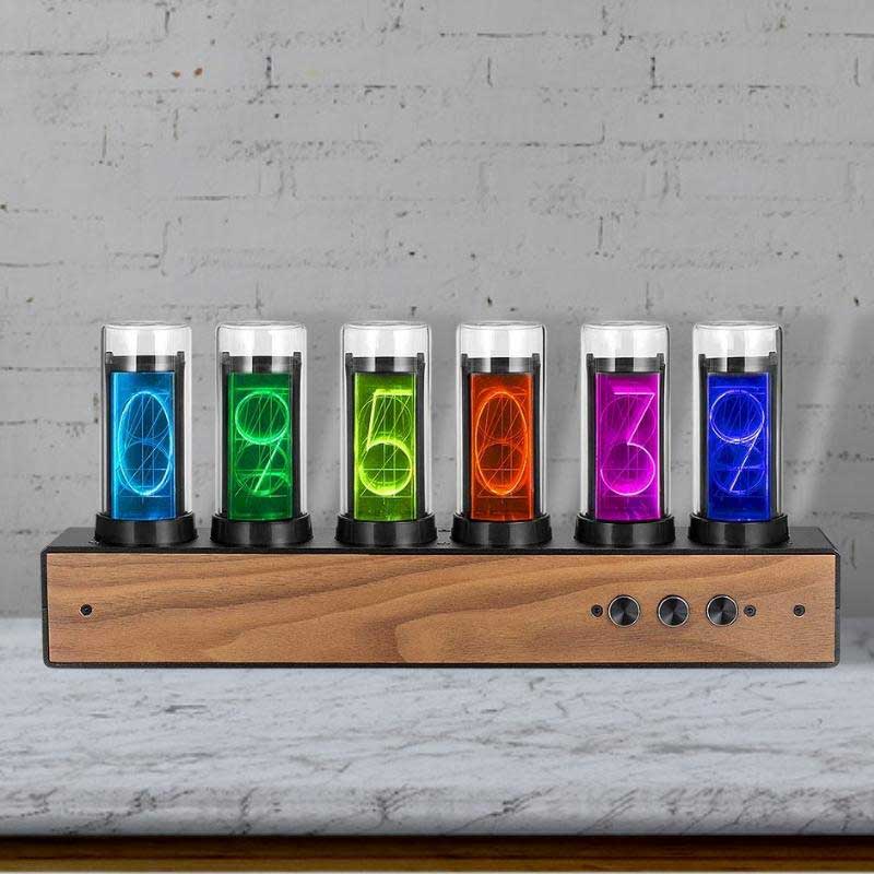 Nixie Tube Lamp, Mehrfarbige Nixie-Uhr