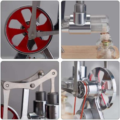 Moteur Stirling Bois - Objet Scientifique - Science Labs