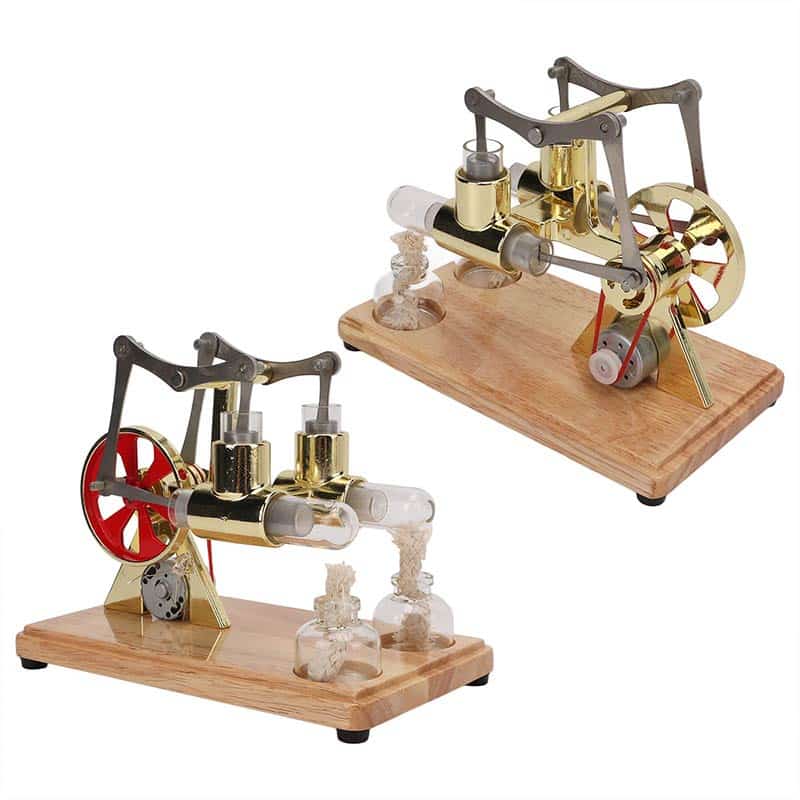 Moteur Stirling Bois - Objet Scientifique - Science Labs