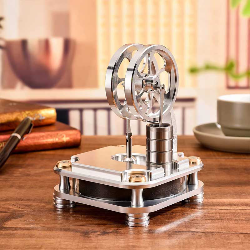 Moteur Stirling Gamma à Vapeur d'Eau - Objet Scientifique - Science Labs