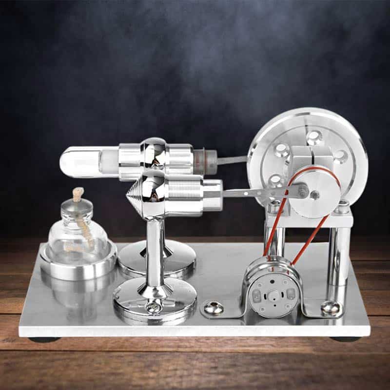 Alpha Stirlingmotor Generator, Stirling-Stromgenerator