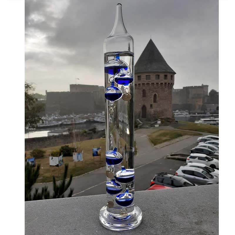 Thermomètre de Galilée Bleu - Objet Scientifique - Science Labs