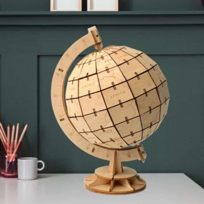 Globe Terrestre Bois - Globe Terrestre Déco - Science Labs