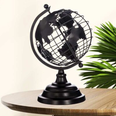 Schwarz Metal Globe, Metallglobus