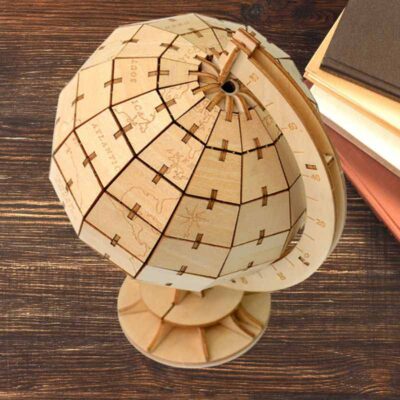 Globe Terrestre en Bois - Globe Terrestre Déco - Science Labs