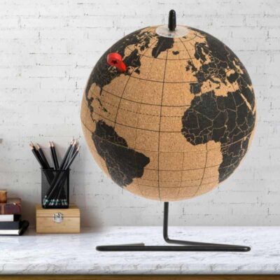 Cork Globe With Pins, Korkglobus