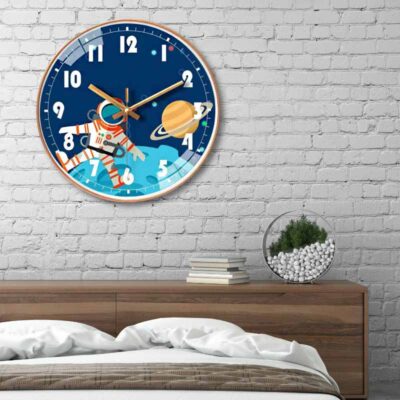 Space Themed Wall Clock, Wanduhr mit Weltraumthema