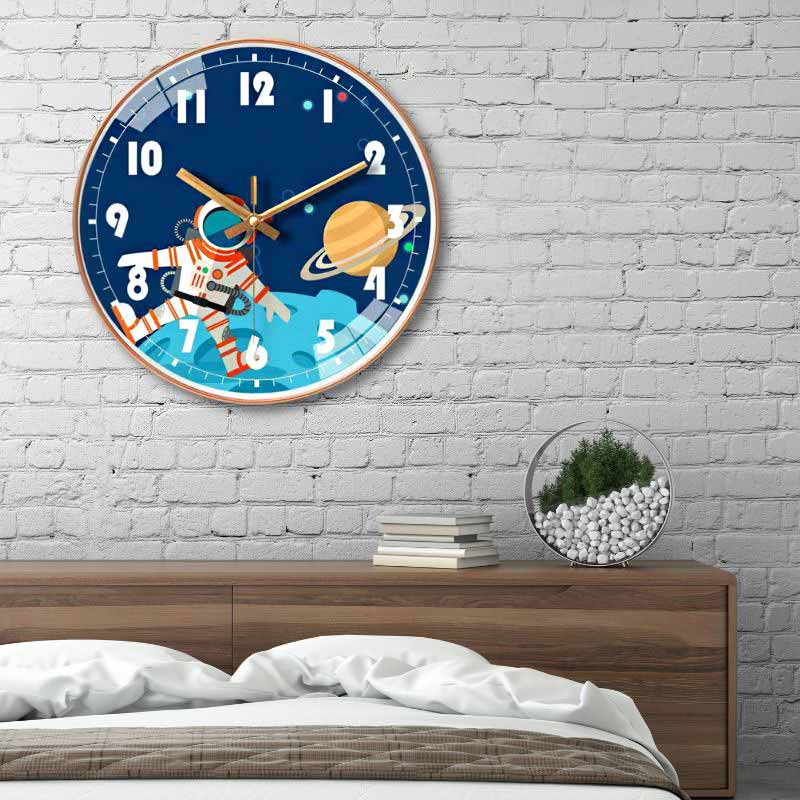 Space Themed Wall Clock, Wanduhr mit Weltraumthema