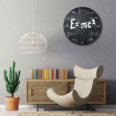 Einstein E=mc2 Wall Clock, E=mc2-Wanduhr
