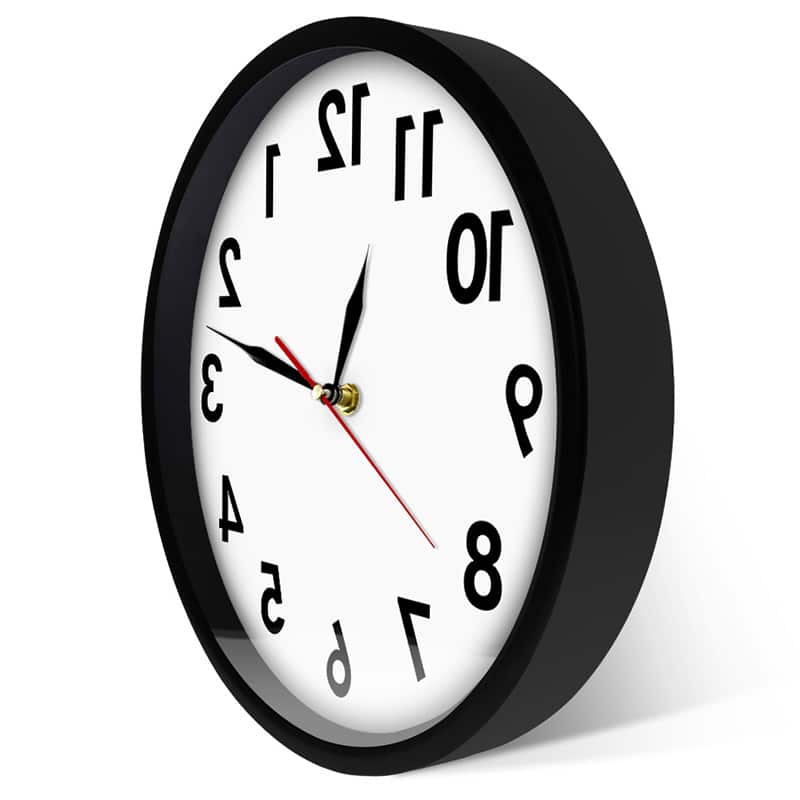 Horloge Inversée - Horloge Murale Originale - Deco Scientifique