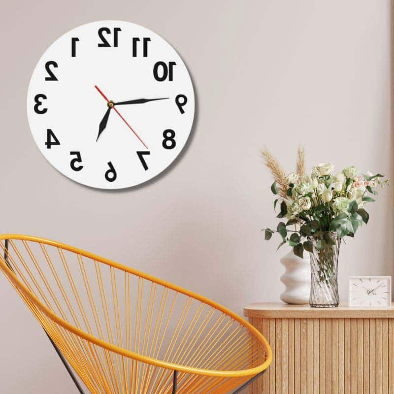 Horloge Sens Inverse - Horloge Murale Originale - Deco Scientifique