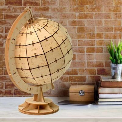 Maquette Bois Globe Terrestre - Globe Terrestre Déco - Science Labs