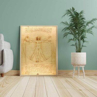 Vitruvian Man Poster, Da Vinci Poster