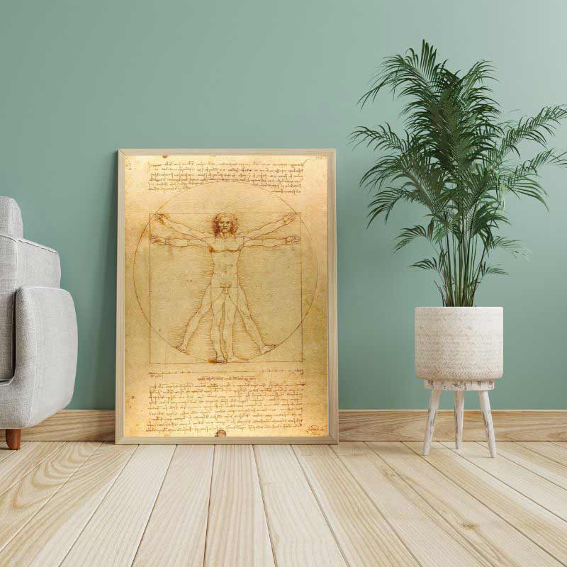 Vitruvian Man Poster, Da Vinci Poster