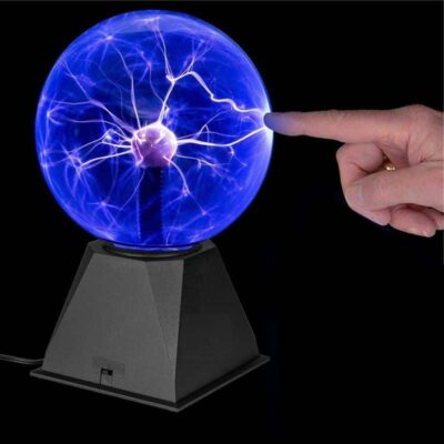 Boule Plasma Bleu - lampe scientifique - deco scientifique