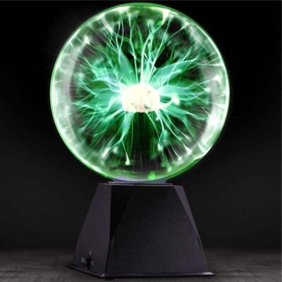 Boule Plasma Verte - lampe scientifique - deco scientifique