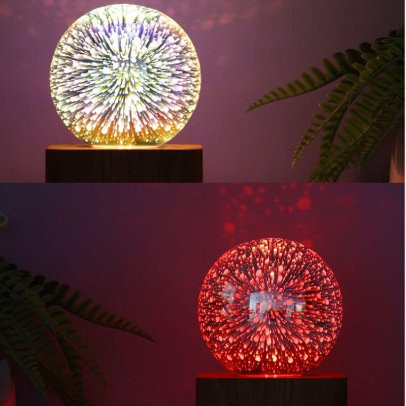 Lampe à poser originale feux d'artifice - lampe originale à poser - deco scientifique