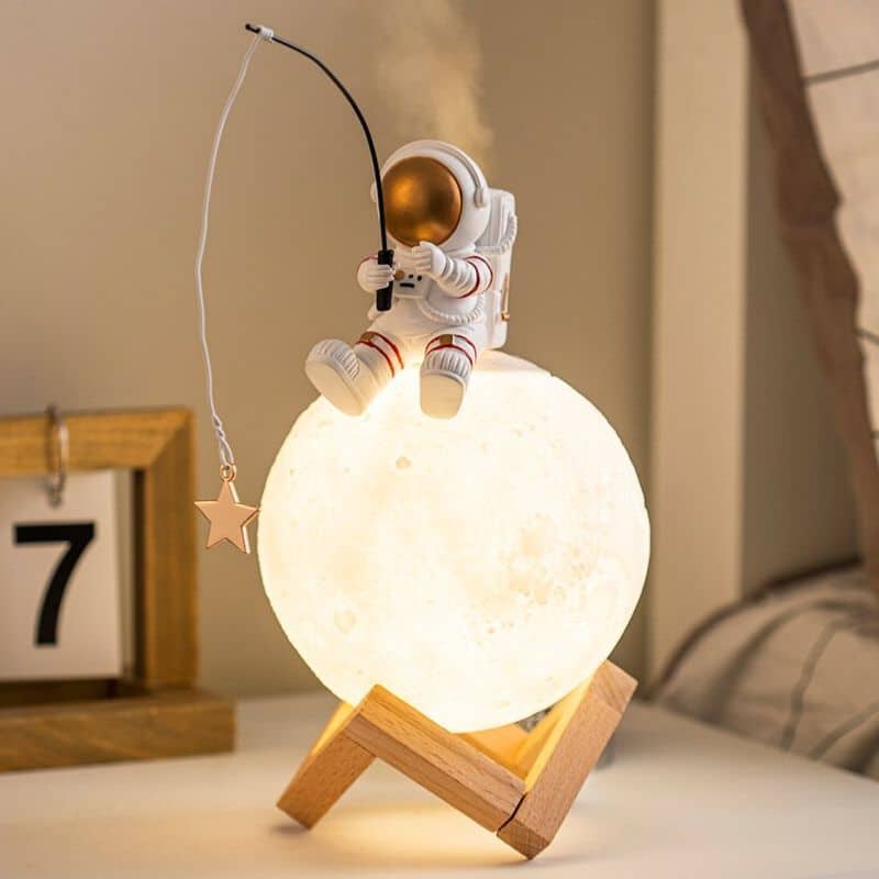 Astronaut Moon Lamp, Astronauten-Lampe mit Mond