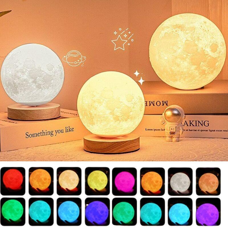 Lampe Lune 3D - lampe espace - deco scientifique