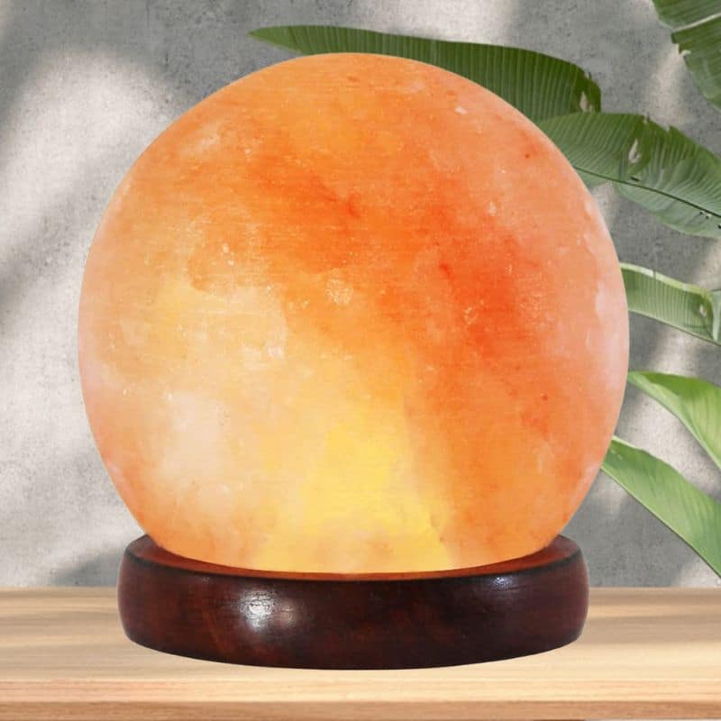 Lampe Pierre de Sel Ronde - lampe scientifique - deco scientifique, Himalaya-Salzkugellampe