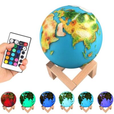 Lampe Planète Terre - lampe espace - deco scientifique