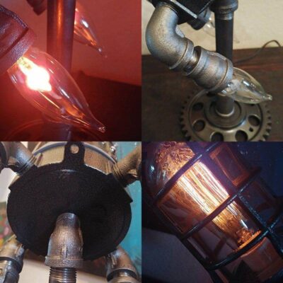 Lampe Fusée Vintage industriel - lampe espace - deco scientifique