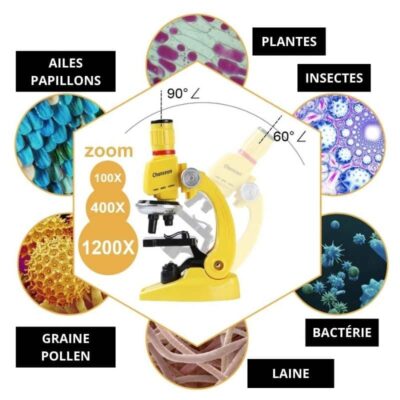 Microscope Jouet Éducatif - Microscope Enfant - Science Labs