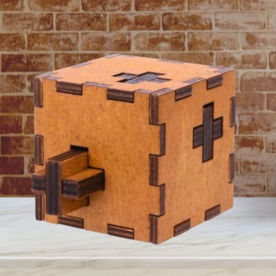 Square Brain Teaser Puzzle, Quadratisches Holzpuzzle