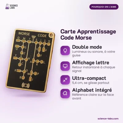 Morsecode Lernkarte mit LED Bild 3