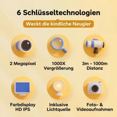 Fernglas Kinder 2 in 1 mit Mikroskop und Display