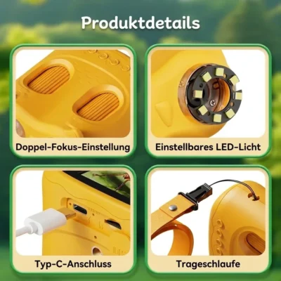 Fernglas Kinder 2 in 1 mit Mikroskop und Display