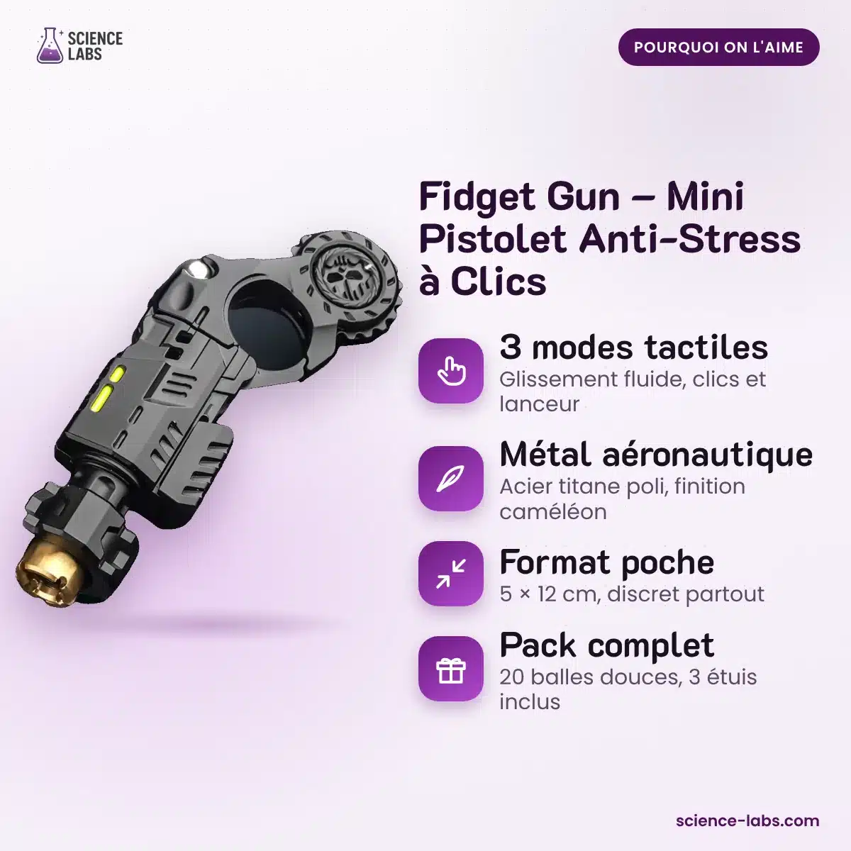 Fidget Gun Mini Antistress Pistole Bild 3