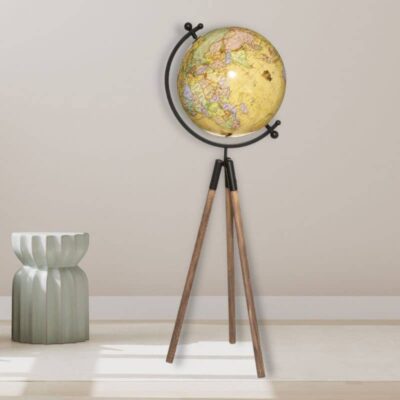 Vintage Standglobus mit Holzstativ Bild 5