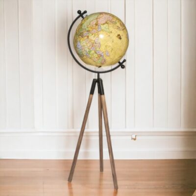 Vintage Standglobus mit Holzstativ