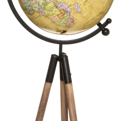 Vintage Standglobus mit Holzstativ Bild 7