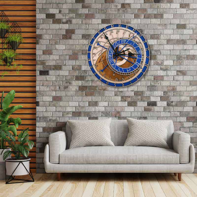 Astronomische Wanduhr aus Holz Bild 5