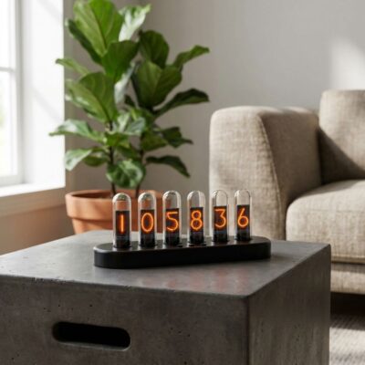 Nixie Uhr Retro RGB Bild 2