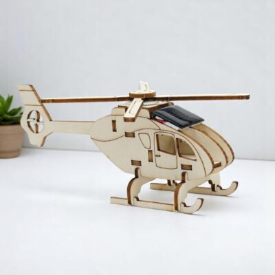 3D Solar Hubschrauber aus Holz Bild 2