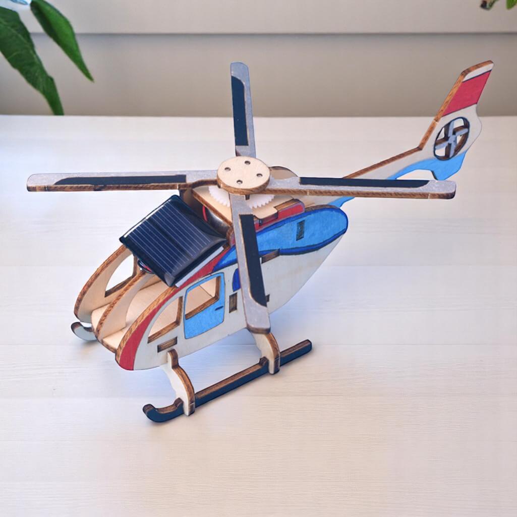 3D Solar Hubschrauber aus Holz