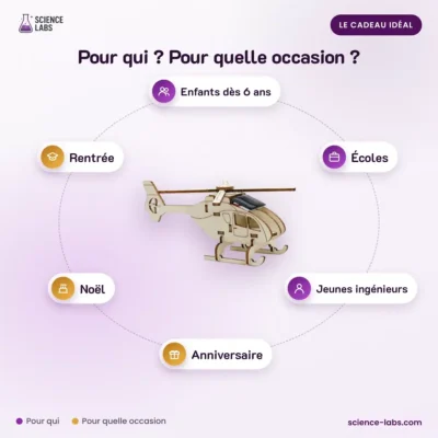 3D Solar Hubschrauber aus Holz Bild 4