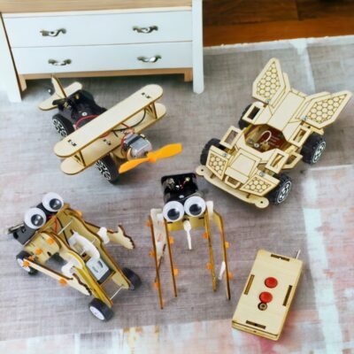 Holzroboter Bausatz 4er Set Bild 2