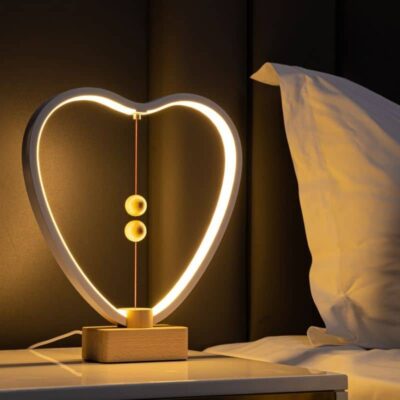 Herz Lampe mit 2 Magnetkugeln Bild 2